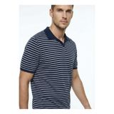 Fabrika Lacivert Erkek Regular Fit Çizgili Polo T-Shirt CM SERGIN N