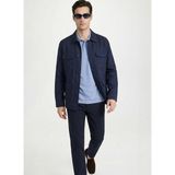 Fabrika Lacivert Erkek Slim Fit Ceket F6SM-CKT 2609 - 46