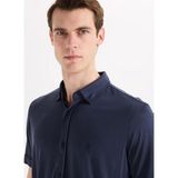Fabrika Lacivert Erkek Slim Fit Gömlek F6SM-GML 2605