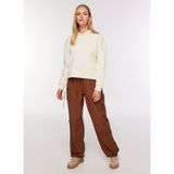 Fabrika Lastikli Bel Loose Fit Kahve Kadın Pantolon F3WL-PNT23 - 38