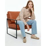 Fabrika Loose Fit Bej Kadın Ceket F6SL-CKT0083 - 38