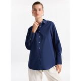 Fabrika Loose Fit Gömlek, 42, 5003273866, Lacivert, Kadın