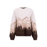 Fabrika Loose Fit Jakarlı Kazak, L, 5003273432, Ekru - Kahve, Kadın