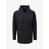 Fabrika Loose Fit Kapüşon Yaka Düz Lacivert Erkek Gömlek F4SM-GML 0113 - 2XL