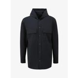 Fabrika Loose Fit Kapüşon Yaka Düz Lacivert Erkek Gömlek F4SM-GML 0113