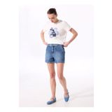 Fabrika Normal Bel Basic İndigo Kadın Denim Şort F5SL-SHT0336