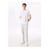 Fabrika Normal Bel Duble Paça Kırık Beyaz Erkek Chino Pantolon F5SM-PNT 2311