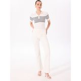 Fabrika Normal Bel Geniş Paça Flare Kırık Beyaz Kadın Denim Pantolon F5SL-PNT0417 - 28