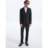 Fabrika Normal Bel Slim Fit Siyah Erkek Takım Elbise Oxford- P- B- Cıty - 48
