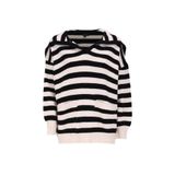 Fabrika Oversize Çizgili Kazak, XL, 5003154687, Siyah - Beyaz, Kadın