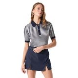 Fabrika Polo Dar Çizgili Kazak, XS, 5003224102, Lacivert - Beyaz, Kadın