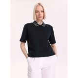 Fabrika Polo T-Shirt F6Sl-Tst0128, XL, 5003327722, Lacivert, Kadın
