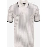 Fabrika Polo Yaka Basic Çizgili Beyaz Erkek Kazak F5SM-KZK 2074