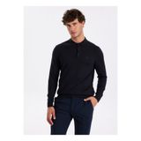 Fabrika Polo Yaka Basic Düz Lacivert Erkek Kazak F5WM-KZK 2553