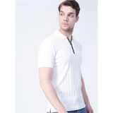 Fabrika Polo Yaka Düz Ekru Erkek T-Shirt DAX - XL