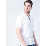 Fabrika Polo Yaka Düz Ekru Erkek T-Shirt DAX