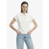 Fabrika Polo Yaka Düz Kırık Beyaz Sweatshirt, M, 5003327995, Kırık Beyaz, kadın