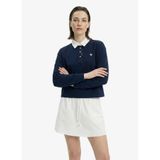 Fabrika Polo Yaka Düz Lacivert - Beyaz Sweatshirt, L, 5003327992, Lacivert - Beyaz, kadın