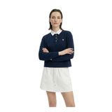 Fabrika Polo Yaka Düz Lacivert - Beyaz Sweatshirt, M, 5003327992, Lacivert - Beyaz, kadın