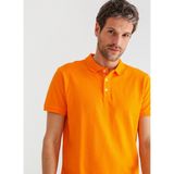 Fabrika Polo Yaka Düz Turuncu Erkek T-Shirt LEGOLAS Y - XL