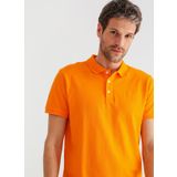 Fabrika Polo Yaka Düz Turuncu Erkek T-Shirt LEGOLAS Y