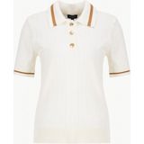 Fabrika Polo Yaka Regular Fit Saç Örgü Desenli Ekru Kazak Kadın F6SL-KZK0058 - M