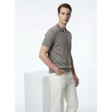 Fabrika Polo Yaka Slim Fit Düz Haki Erkek Kazak F6SM-KZK 2304 - XL