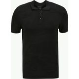 Fabrika Polo Yaka Slim Fit Düz Siyah Erkek Kazak F4SM-KZK 0741 - XL