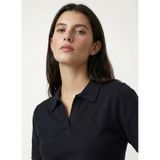 Fabrika Polo Yaka Slim Fit Kazak, M, 5003325438, Siyah, Kadın
