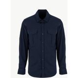 Fabrika Regular Fit Alttan Britli Yaka Düz Lacivert Erkek Gömlek F6SM-GML 2045 - 2XL