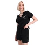 Fabrika Regular Fit Baskılı T-Shirt, S, 5003327986, Siyah, Kadın