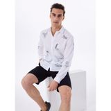 Fabrika Regular Fit Nakışlı%100 Keten Gömlek, L, 5003225814, Beyaz, Erkek