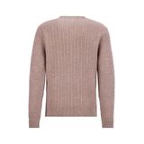 Fabrika Relaxed Saç Örgü Desenli Kazak, L, 5003275525, Vizon, Erkek