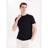Fabrika Sarı Slim Fit Flamlı T-Shirt, S, 5003328029, Lacivert, Erkek