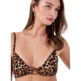 Fabrika Siyah - Çok Renkli Üçgen Bikini Üst, 38, 5003114423, Siyah - Çok Renkli, Kadın