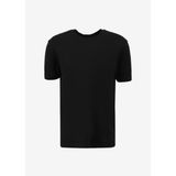 Fabrika Siyah Erkek Bisiklet Yaka Relaxed T-Shirt F4SM-TST 2847 - 2XL