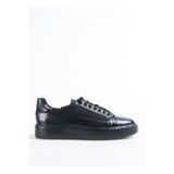 Fabrika Siyah Erkek Deri - Kumaş Sneaker SEKA-DARREN