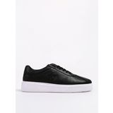Fabrika Siyah Erkek Deri Sneaker SILCON