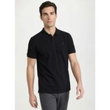 Fabrika Siyah Erkek Regular Fit Polo T-Shirt Nobro Cepsız Nb
