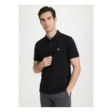Fabrika Siyah Erkek Slim Fit Polo T-Shirt F5SM-TST 2779 N
