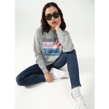 Fabrika Sky Gri Melanj Kadın Sweatshirt