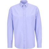 Fabrika Slim Fit Alttan Britli Yaka Çizgili Mavi Erkek Gömlek Maydos-Y 307 - 2XL