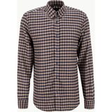 Fabrika Slim Fit Alttan Britli Yaka Ekose Lacivert Erkek Gömlek F5WM-GML 2508 - XL