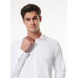 Fabrika Slim Fit Armürlü Gömlek, S, MAYDOS 302, Beyaz, erkek