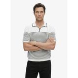 Fabrika Slim Fit Çizgili Polo T-Shirt Porter N, S, 5003330430, Beyaz, Erkek