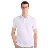 Fabrika Slim Fit Flamlı Polo T-Shirt, L, 5003328102, Beyaz, Erkek