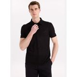 Fabrika Slim Fit Flamlı Polo T-Shirt, M, 5003328091, Siyah, Erkek