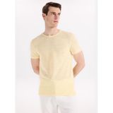 Fabrika Slim Fit Flamlı T-Shirt, 2XL, 5003328101, Sarı, Erkek