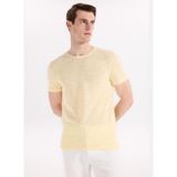 Fabrika Slim Fit Flamlı T-Shirt, M, 5003328101, Sarı, Erkek