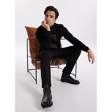 Fabrika Slim Fit Jakarlı Balıkçı Yaka Kazak, S, 5003270723, Siyah, Erkek